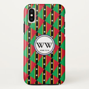 Stylish ST KITTS & NEVIS Monogram Abundant Life iPhone XS Case