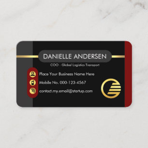 Stylish Startup Global Enterprise COO Business Card
