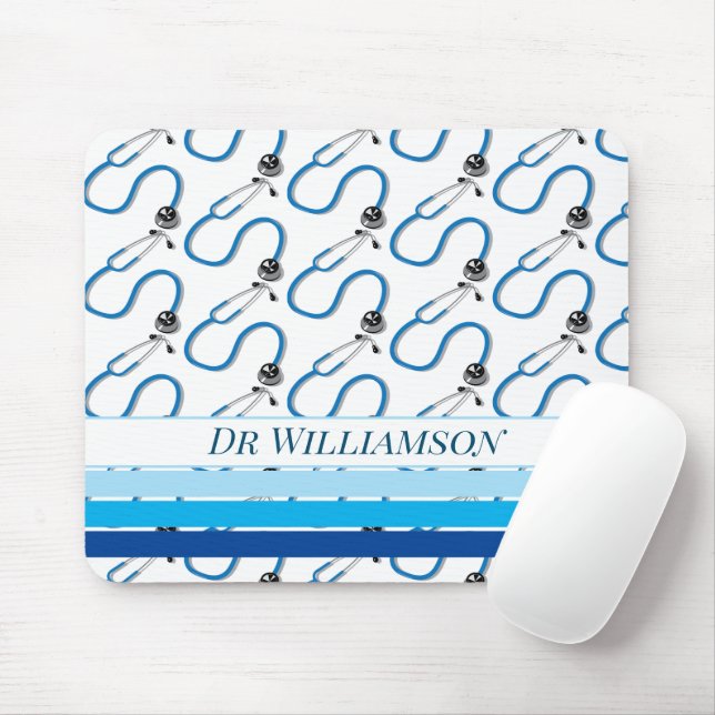 Stylish Stethoscope Doctor and Nurse Mouse Mat (With Mouse)