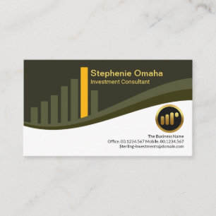 Stylish Stock Exchange City Block Graph Investment Business Card