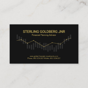 Stylish Stock Share Market Index Graph Financial Business Card