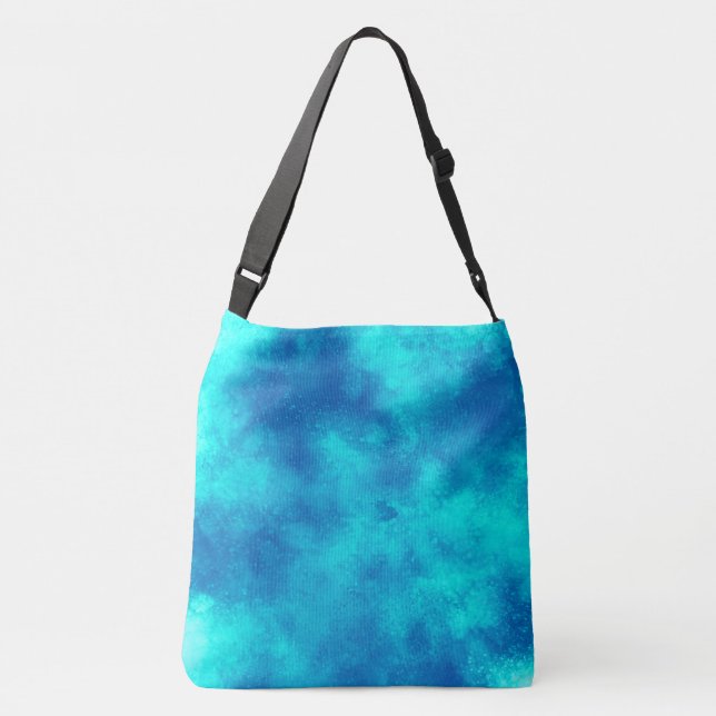 Stylish Storm cloud effect blue Crossbody Bag (Back)
