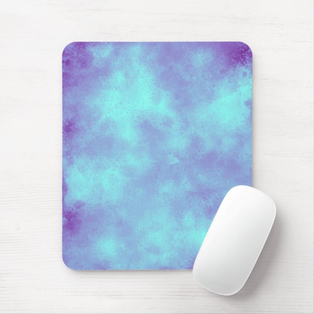 Stylish Storm cloud effect  Blue purple Mouse Mat (With Mouse)