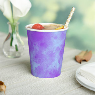 Stylish Storm cloud effect blue purple Paper Cups