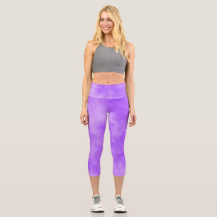 Stylish Storm cloud effect Blueberry Capri Leggings