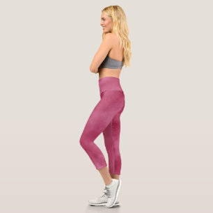 Stylish Storm cloud effect  Burgundy Blush  Capri Leggings