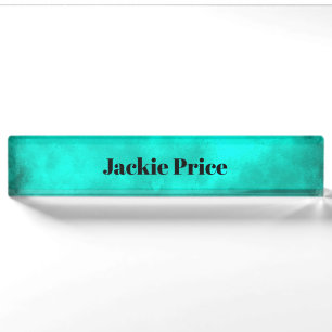 Stylish Storm cloud effect Emerald Storm Nameplate