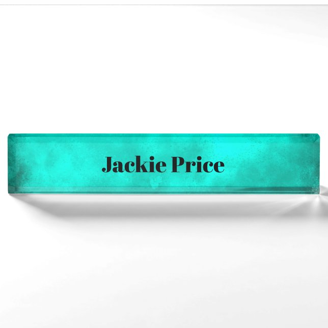 Stylish Storm cloud effect Emerald Storm Nameplate (Front)