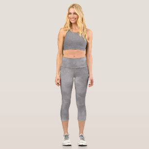 Stylish Storm cloud effect Grey  Capri Leggings