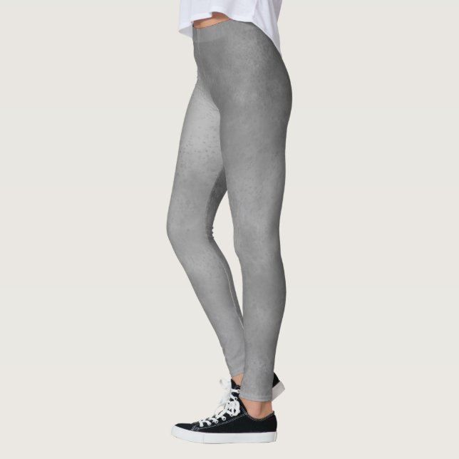 Stylish Storm cloud effect grey  Leggings (Left)