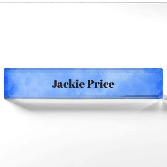 Stylish Storm cloud effect in Blue Nameplate (Front)