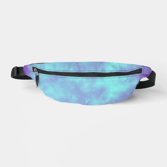 Stylish Storm cloud effect in Purple Blue  Bum Bags (Front)