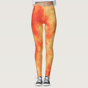 Stylish Storm cloud effect orange Leggings