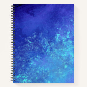 Stylish Storm cloud effect pattern Blue Notebook