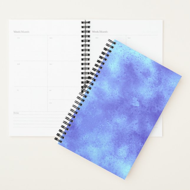 Stylish Storm cloud effect pattern blue Planner (Display)