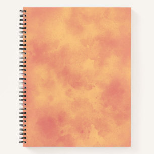 Stylish Storm cloud effect pattern Blushed Orange Notebook