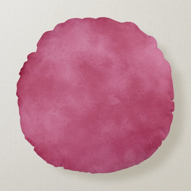 Stylish Storm cloud effect pattern burgundy Round Cushion (Front)
