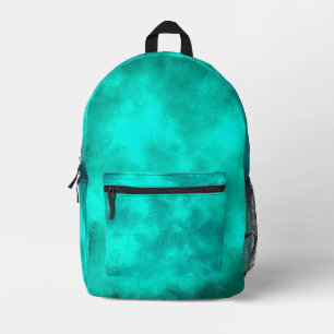 Stylish Storm cloud effect pattern Emerald Green Printed Backpack