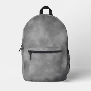 Stylish Storm cloud effect pattern Grey Printed Backpack