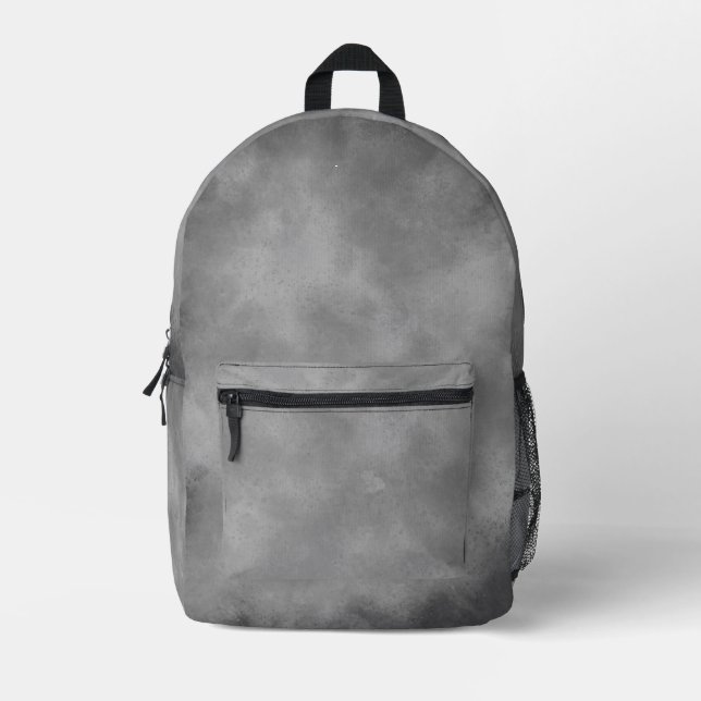Stylish Storm cloud effect pattern Grey  Printed Backpack (Front)
