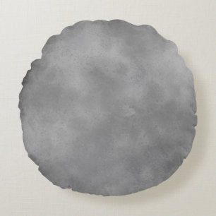 Stylish Storm cloud effect pattern grey Round Cushion