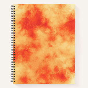 Stylish Storm cloud effect pattern Orange Notebook