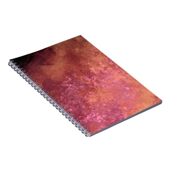 Stylish Storm cloud effect pattern orange pink Notebook (Right Side)