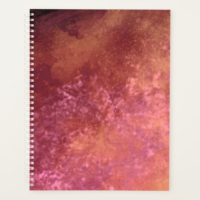 Stylish Storm cloud effect pattern orange  Planner (Front)