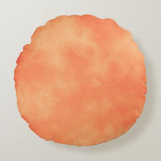 Stylish Storm cloud effect pattern orange Round Cushion (Front)