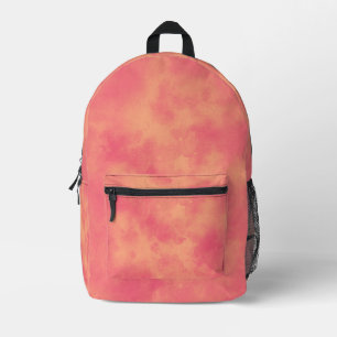 Stylish Storm cloud effect pattern Peach Printed Backpack