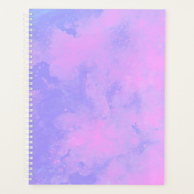 Stylish Storm cloud effect pattern Pink purple  Planner (Front)