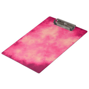 Stylish Storm cloud effect pattern Pink Yellow Clipboard