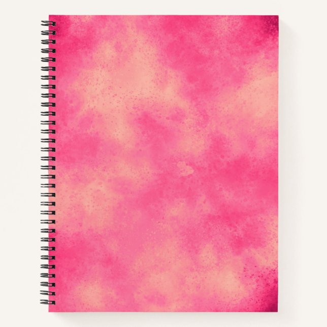 Stylish Storm cloud effect pattern pink yellow Notebook (Front)