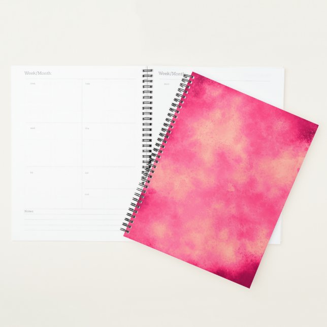 Stylish Storm cloud effect pattern Pink Yellow Planner (Display)