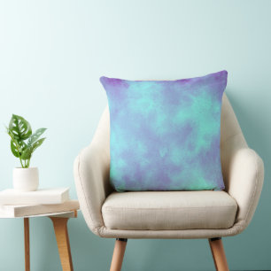 Stylish Storm cloud effect pattern purple blue Cushion