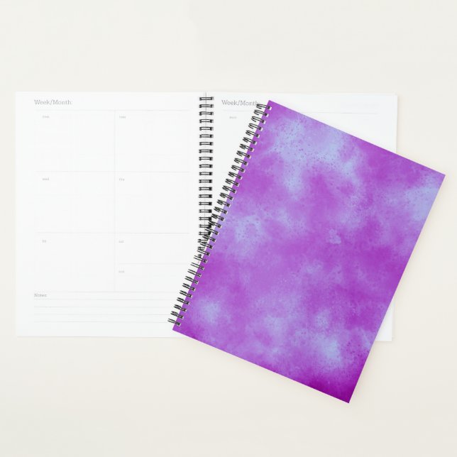 Stylish Storm cloud effect pattern Purple Blue Planner (Display)