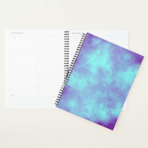 Stylish Storm cloud effect pattern Purple blue Planner