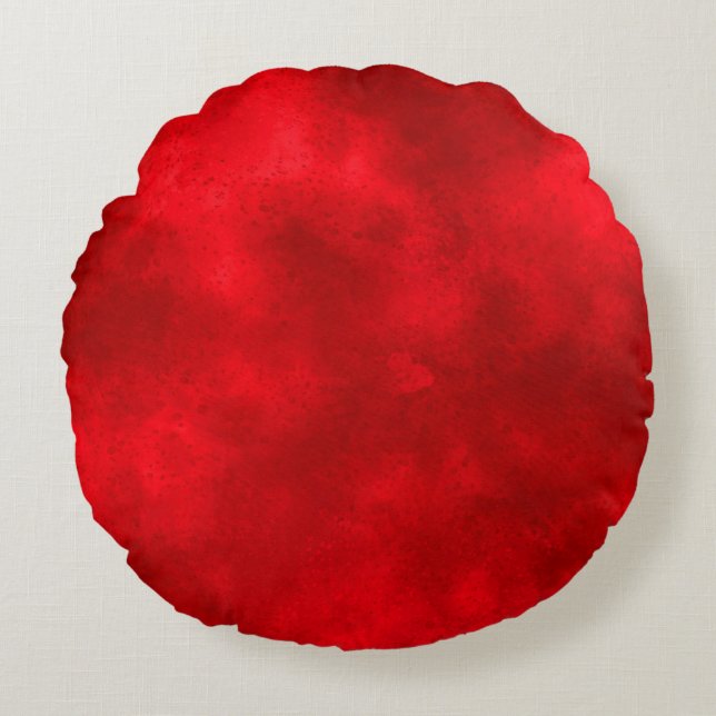 Stylish Storm cloud effect pattern red black  Round Cushion (Front)