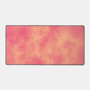 Stylish Storm cloud effect Peach Orange  Desk Mat