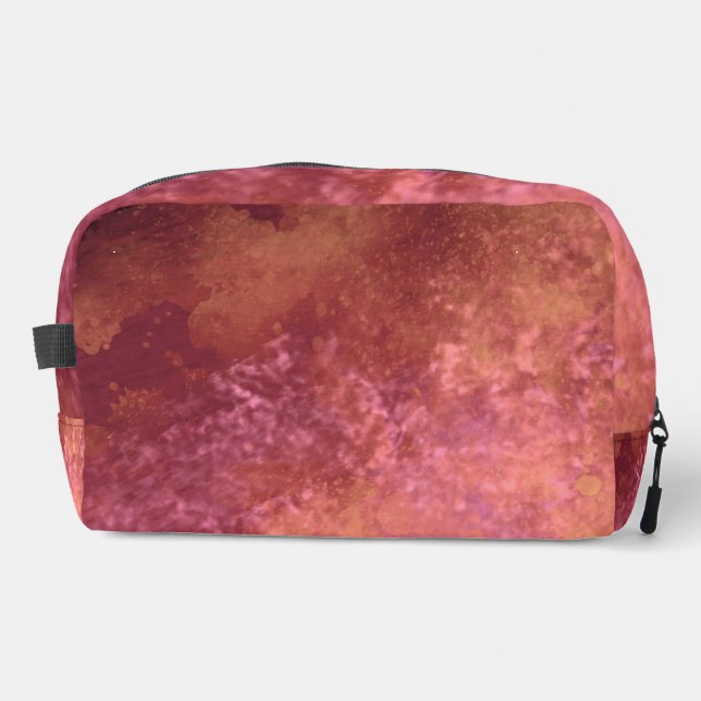 Stylish Storm cloud effect Pink brown Dopp Kit (Front)