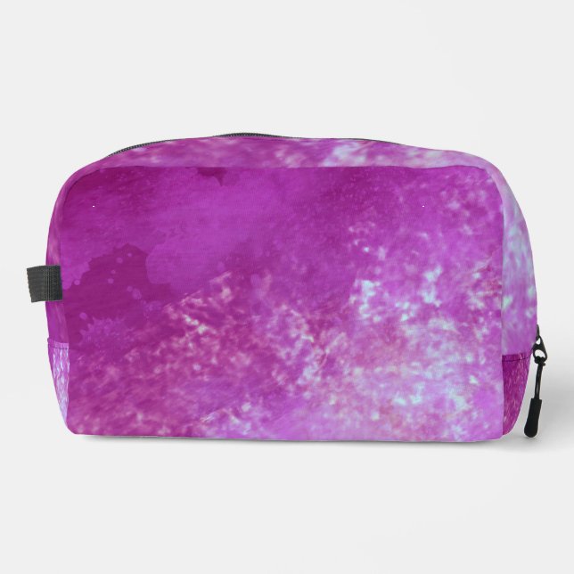 Stylish Storm cloud effect Pink Dopp Kit (Front)