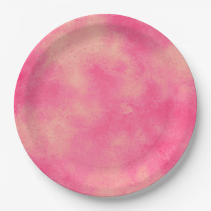 Stylish Storm cloud effect Pink Paper Plate
