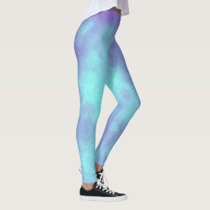 Stylish Storm cloud effect purple blue  Leggings