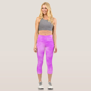 Stylish Storm cloud effect Purple Capri Leggings