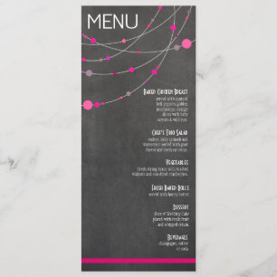 Stylish Strands Menu   chalkboard fuschia