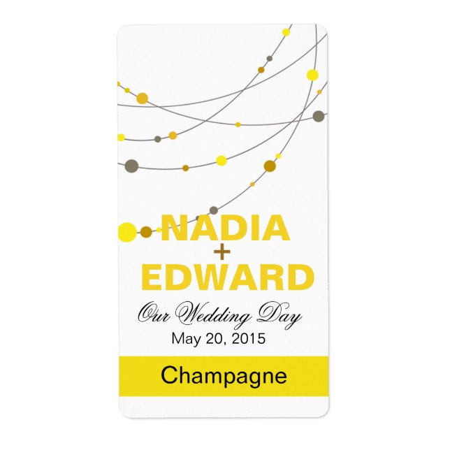 Stylish Strands | white yellow Wine Label (Front)