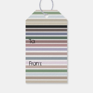 Stylish Stripe Design Gift Tags