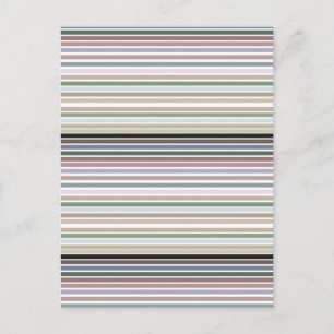 Stylish stripe in modern colours postcard