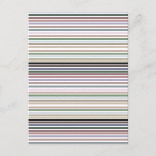 Stylish stripe in modern colours postcard (Front)
