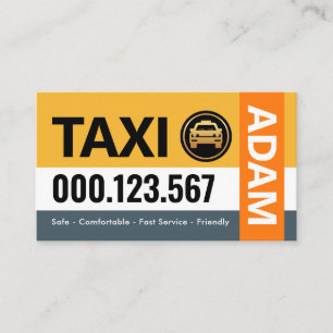 Stylish Stripe Layers Taxi Driving Business Card